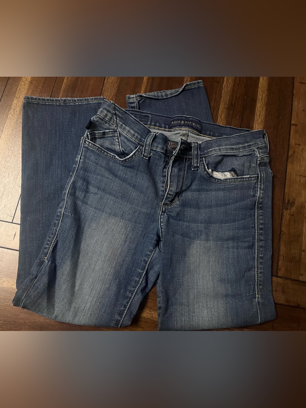 Rock & Republic ladies Dark Blue Relaxed Fit Jeans
